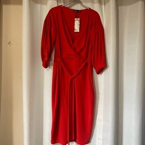 Boohoo MIDI Tie Waist Dress